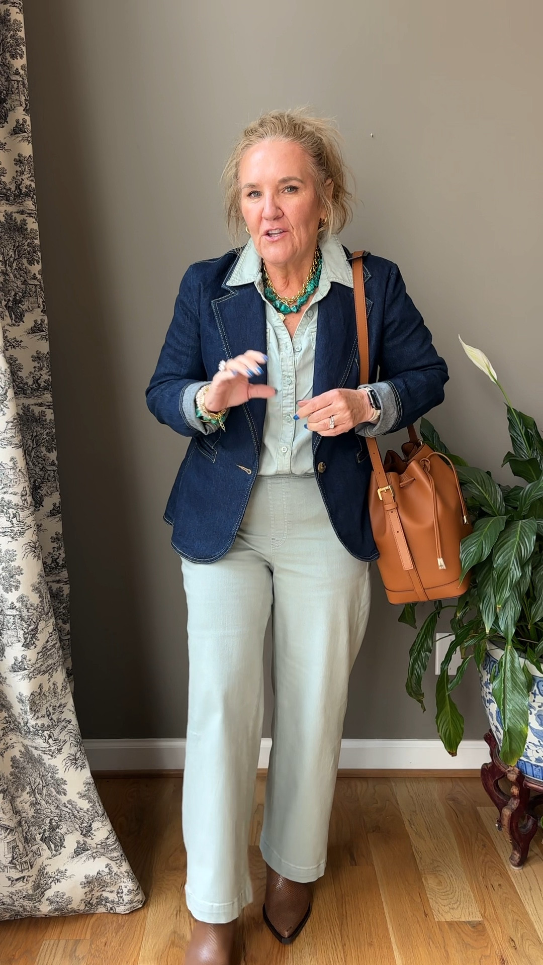 It def wasn’t a good hair day. But moving on!!!! 
Blouse went larger size
Jeans tts
Blazer larger size 
Turquoise necklace 20% off code NANETTE20

#LTKMidsize #LTKOver40 #LTKSeasonal