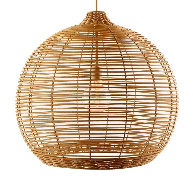 Better Homes & Gardens Natural Large Solar Woven Pendant by Dave & Jenny Marrs | Walmart (US)