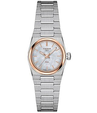Tissot Women's PRX Quartz Analog Two Tone Stainless Steel Bracelet Watch - Two Tone/Mother Of Pearl Dial | Dillard's