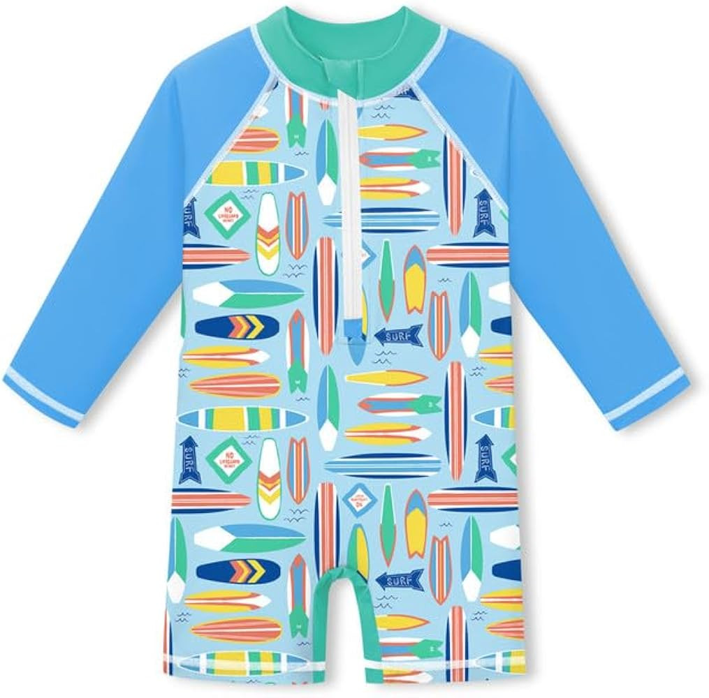 BesserBay Baby UV Protection Zip Front Sun Protective Long Sleeve One Piece Swimsuit 0-36 Months | Amazon (US)