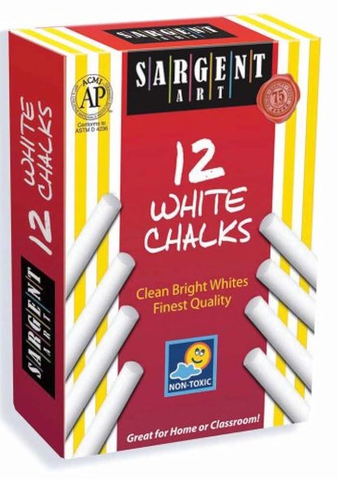 Sargent Art 66-2012 12-Count White Dustless Chalk | Amazon (US)