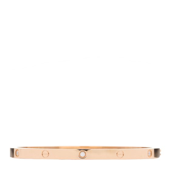 18K Pink Gold 6 Diamond Small LOVE Bracelet 16 | FASHIONPHILE (US)