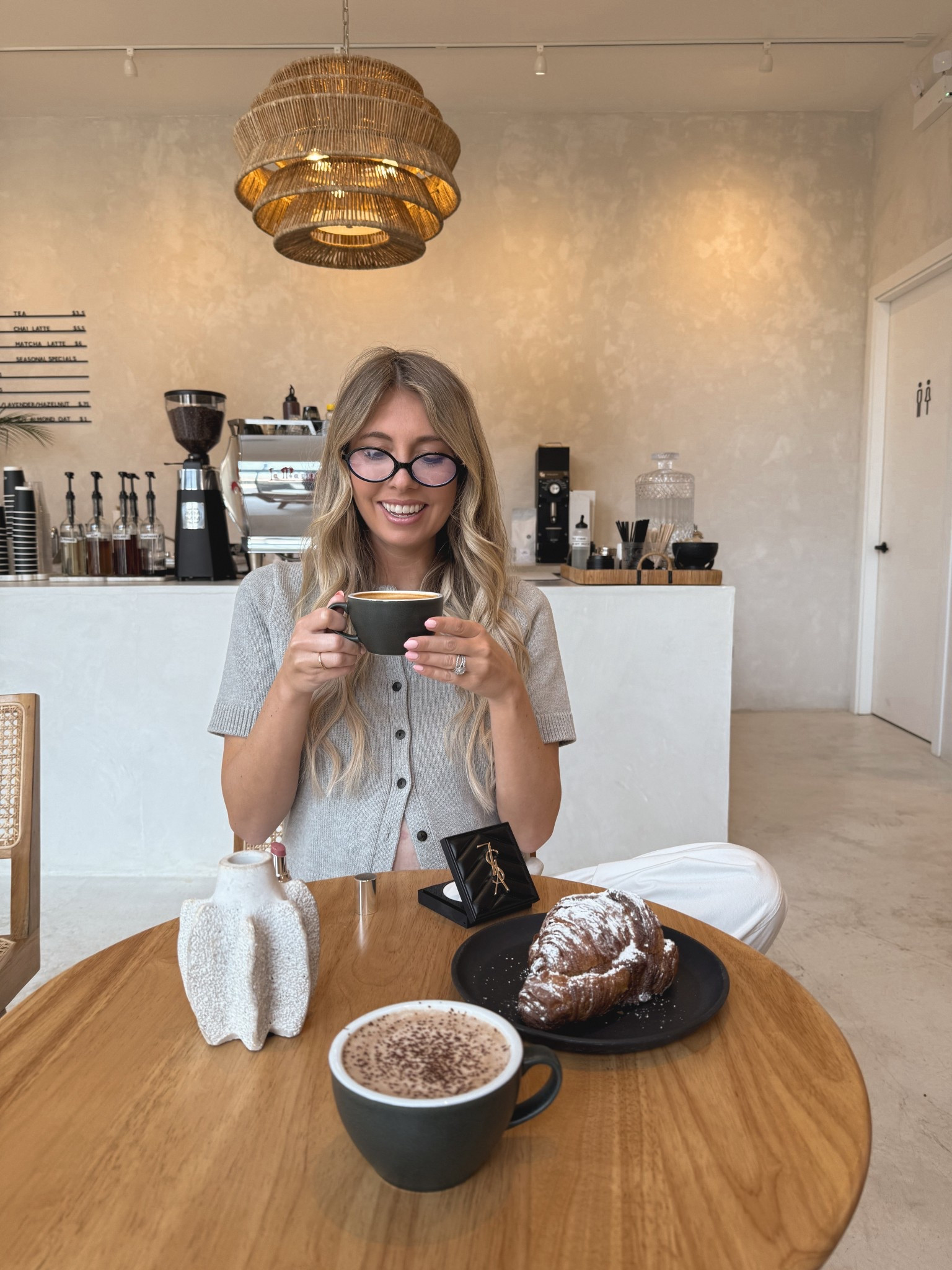 Coffee shop outfit, pregnancy style, outfit inspo, spring casual outfit 

#LTKStyleTip #LTKBump #LTKBaby