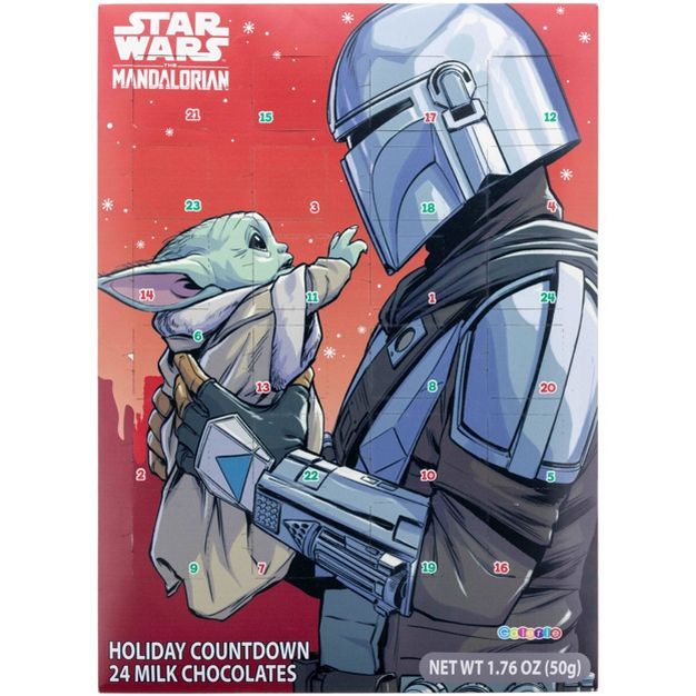 Star Wars Mandalorian Holiday Countdown Advent Calendar with Chocolate - 1.76oz | Target