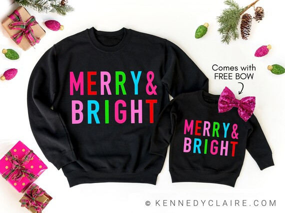 Mommy and Me Christmas Sweatshirts for Women Matching Mommy and Me Christmas Shirts Retro Christm... | Etsy (US)