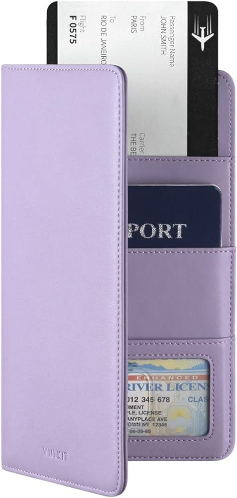 VULKIT Passport Holder Wallet RFID Blocking Travel Wallet for Men & Women | Amazon (US)