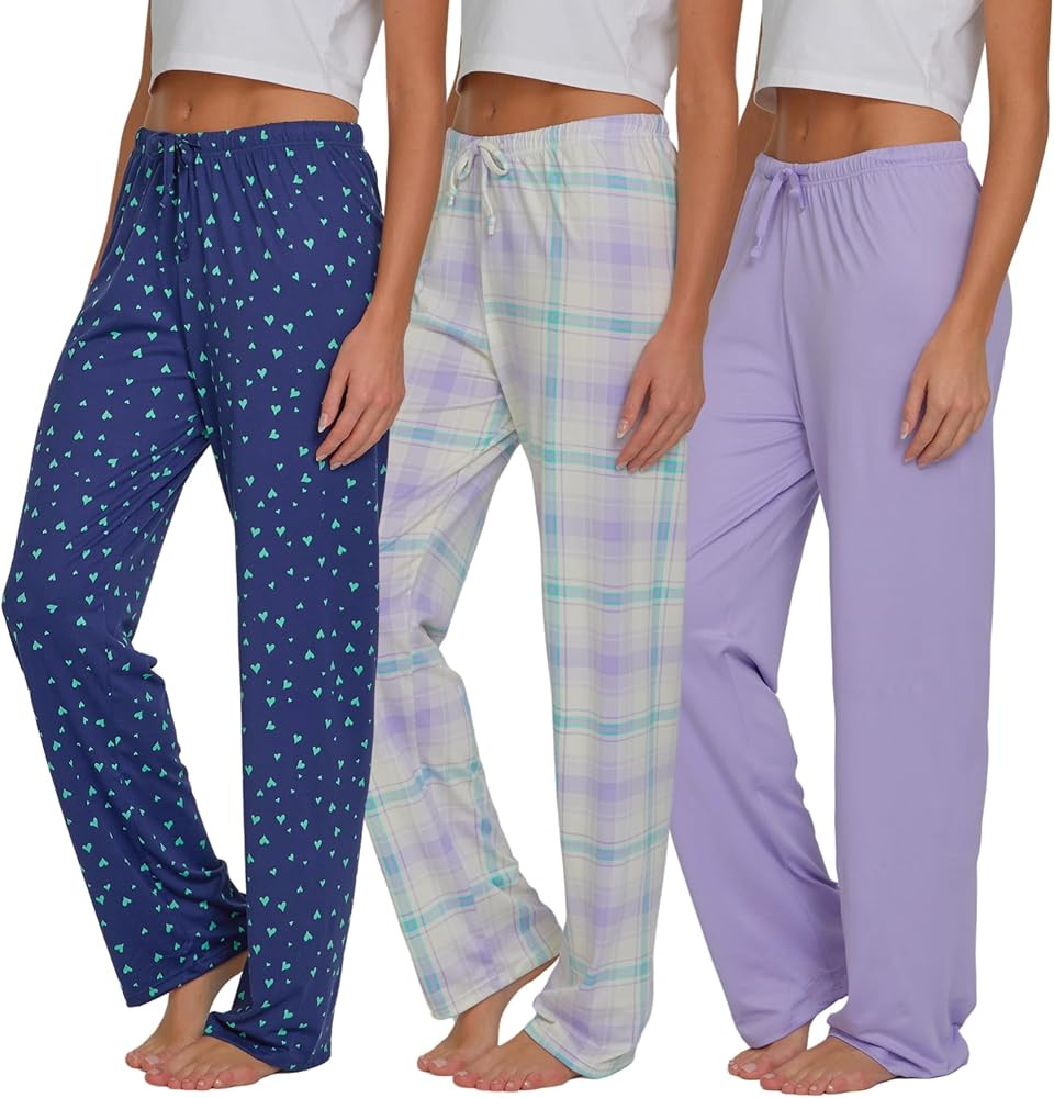 Ultra Performance Womens Pajama PJ Pants 3 Pack Lounge Bottoms Pajamas for Women (Avail in Plus S... | Amazon (US)