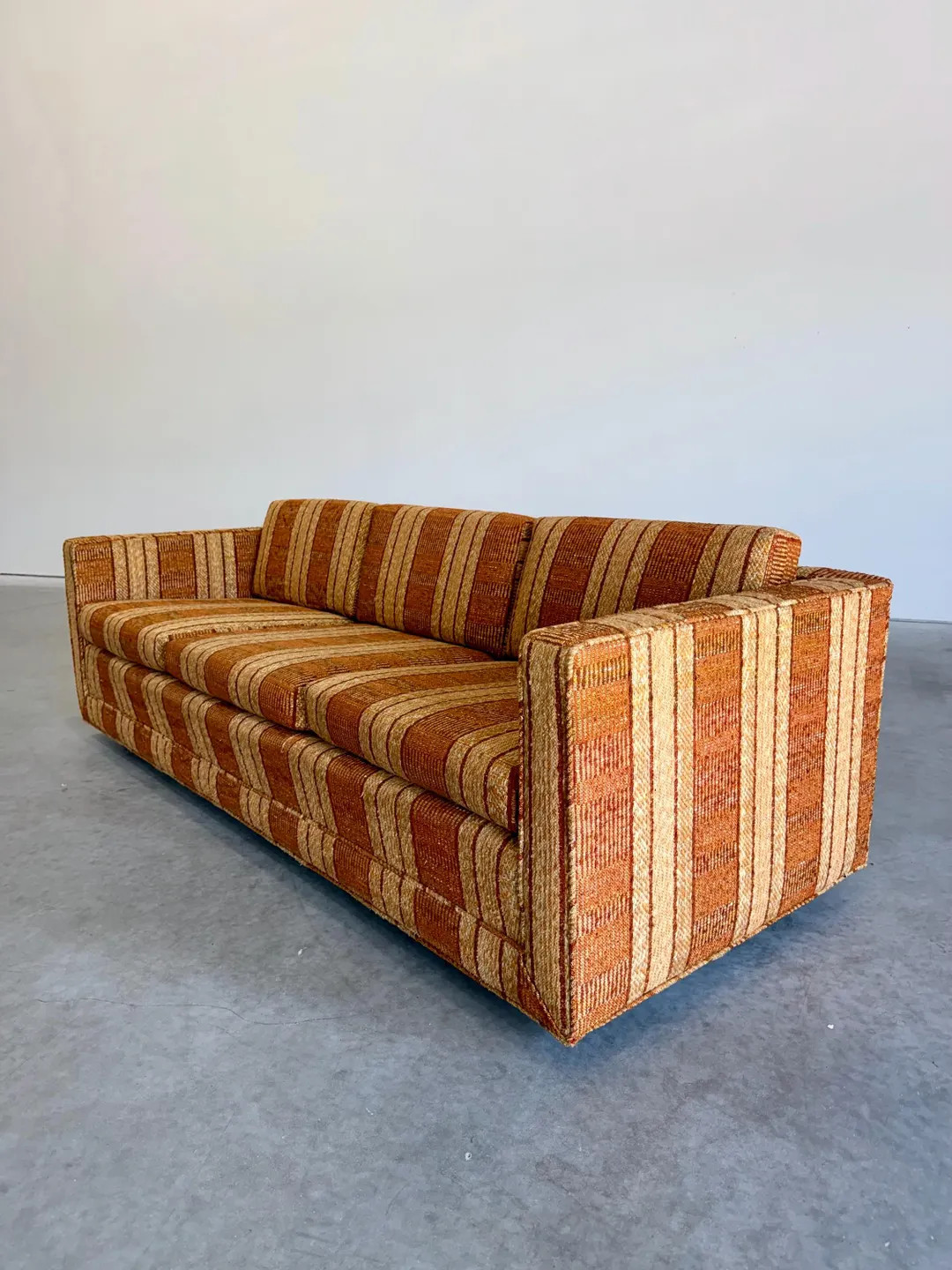 Mid Century Modern Founders Furniture Nubby Striped Sofa - Shipping Not Free, Msg for Estimate - ... | Etsy (Global)