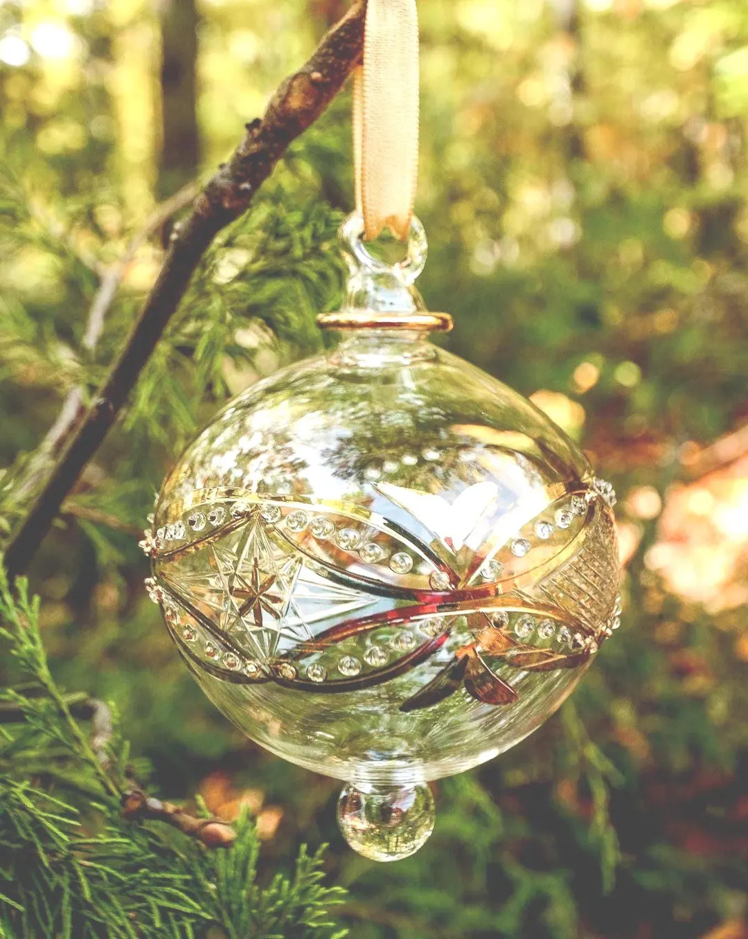 Egyptian Blown Glass Ornament, With Gold Accents and Golden Shapes. Elegant Piece for You to Deco... | Etsy (US)