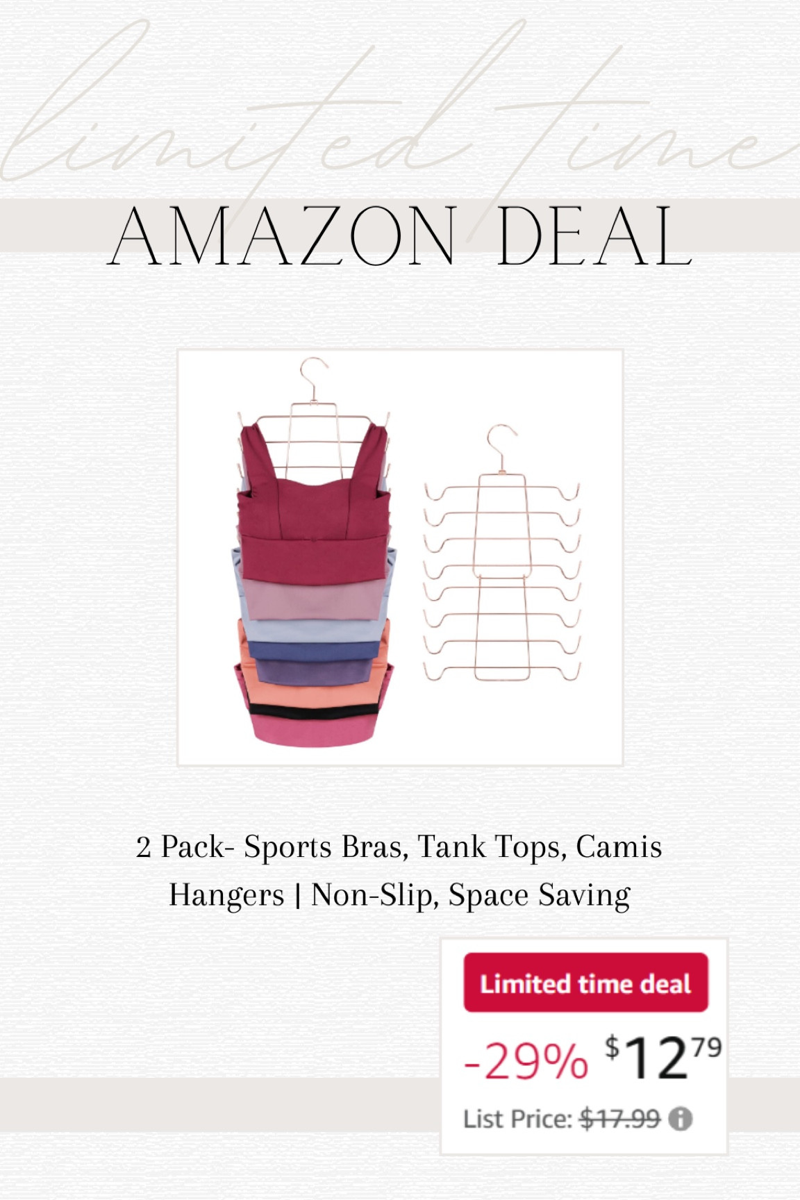 Tank top sports bras camis hangers. Closet organizers. Amazon deal limited time.

#LTKhome #LTKfindsunder50 #LTKsalealert
