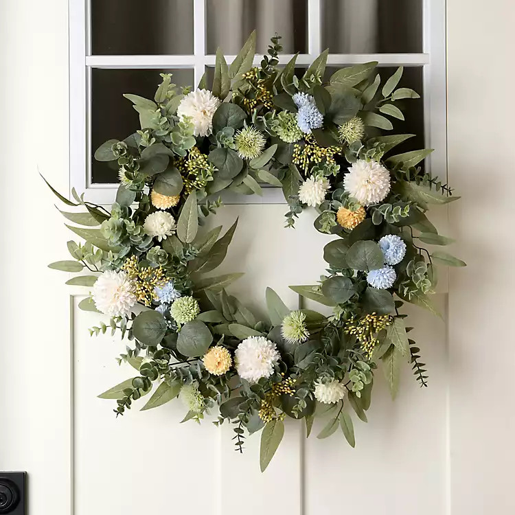 New! Eucalyptus Mum Wreath | Kirklands