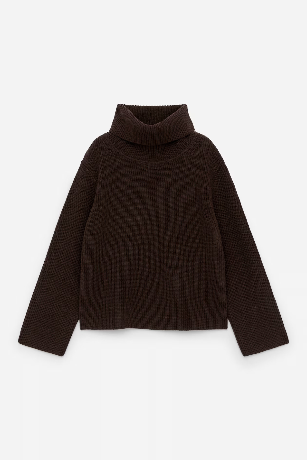Roll-Neck Wool Jumper - Dark Brown - Ladies | H&M GB | H&M (UK, MY, IN, SG, PH, TW, HK)