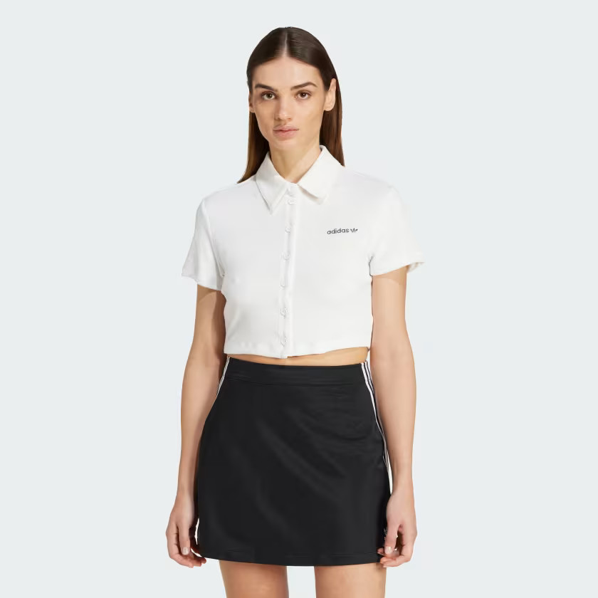 Striped Towel Button-Up Tee | adidas (US)