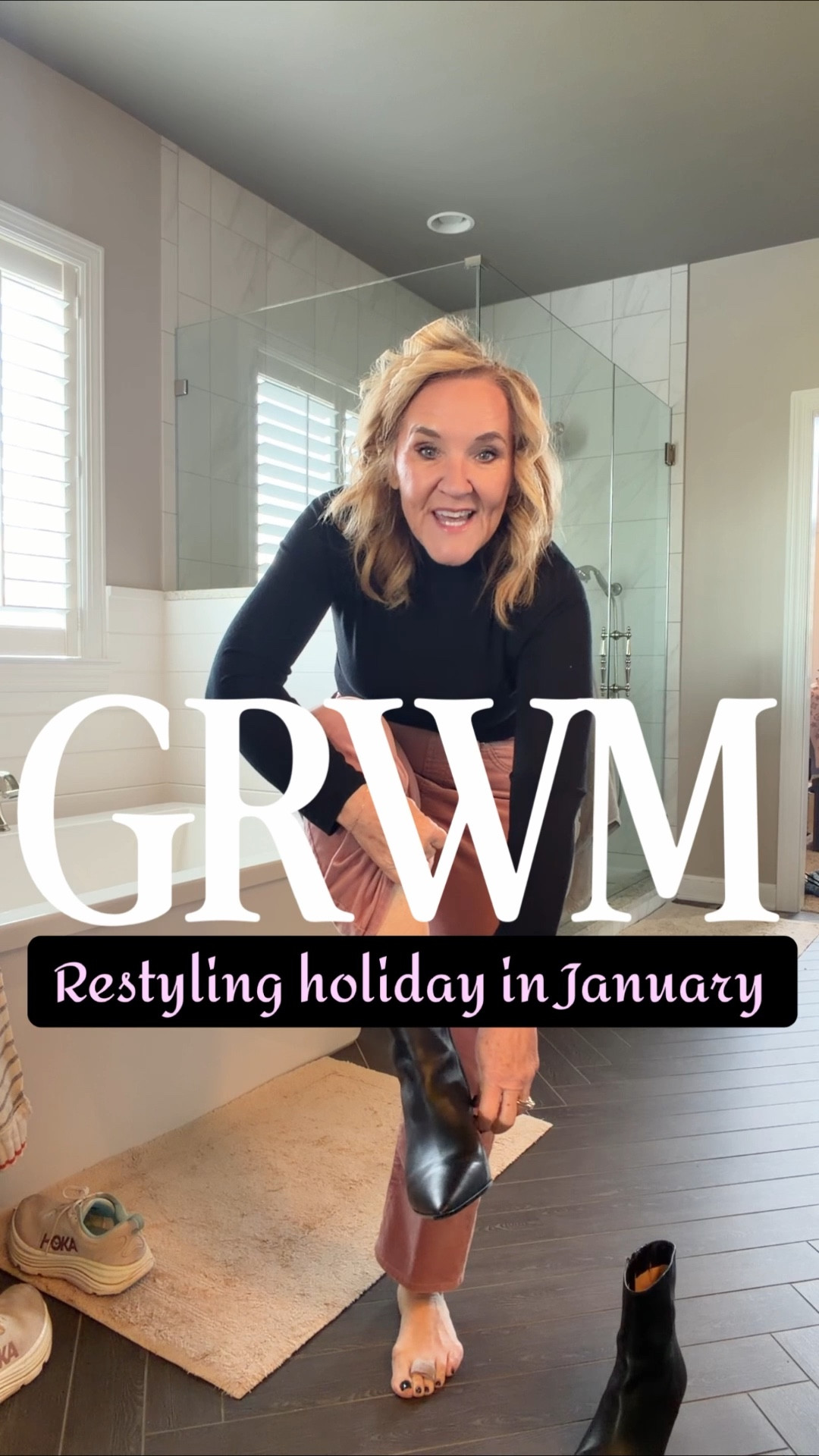 Styling one of my top sellers for the holiday season these pink velvet pull on jeans. I’m wearing a size .5 if you didn’t pick up a pair they’re on sale and that would be great to wear into spring.
Black merino wool turtleneck is on repeat for warmth and comfort. I’m wearing a medium.
Pointed toe booty elongate your leg. These are my favorite, but I’ll link a similar as these are limited.
Scarf by Amazon
Love the bone Winter white colored woven tote. This is leather and incredible quality for the price.
Added a few, Julie vos pieces

#LTKOver40 #LTKFindsUnder100 #LTKPetite