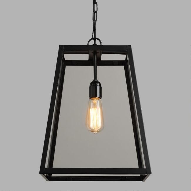 Four-Sided Glass Hanging Pendant Lamp | World Market