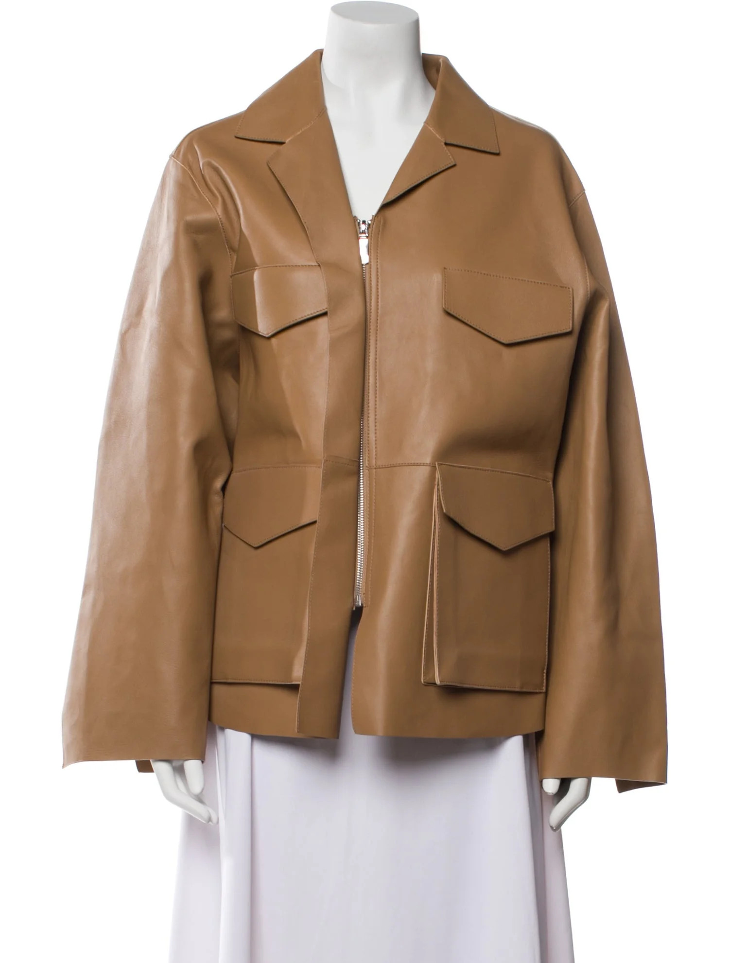 Lamb Leather Utility Jacket w/ Tags | The RealReal