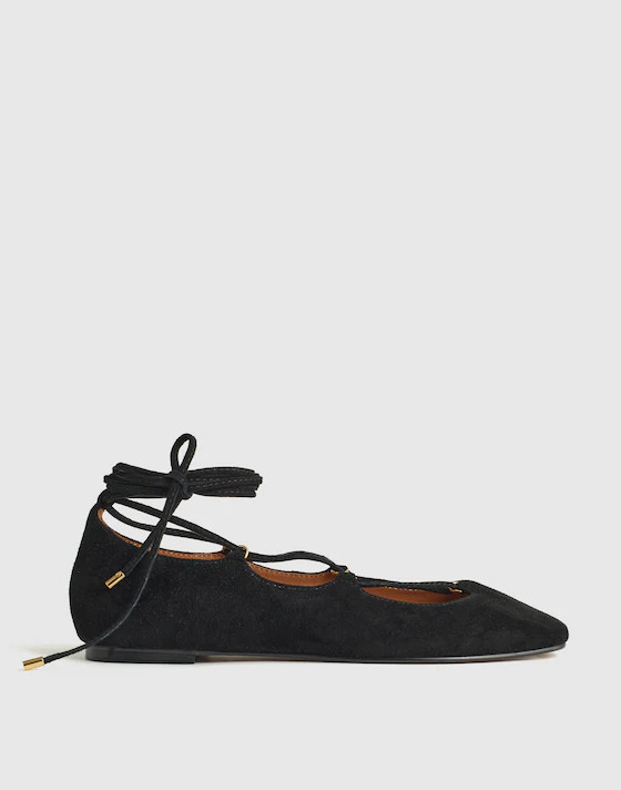 The Greta Lace-Up Ballet Flat | Madewell