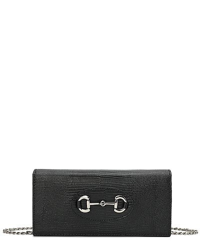 Quilted Lizard-Embossed Leather Crossbody | Gilt & Gilt City
