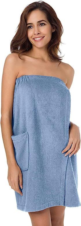 SIORO Women's Towel Wrap Bathrobe, Bamboo Cotton Spa Towels Robe with Adjustable Closure, Gym and... | Amazon (US)