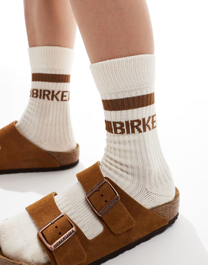 Birkenstock Tennis cotton unisex socks in beige-Neutral | ASOS (Global)
