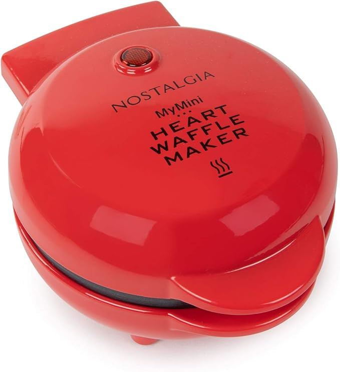 Nostalgia MyMini Heart shaped waffle maker personal hash browns Valentines Gift compact size | Amazon (US)