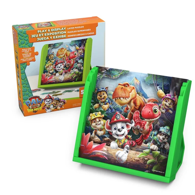 Spin Master Games, PAW Patrol: The Dino Movie Puzzle, 5-in-1 3D Puzzle, 125 Pieces, Ages 4 and up | Walmart (US)