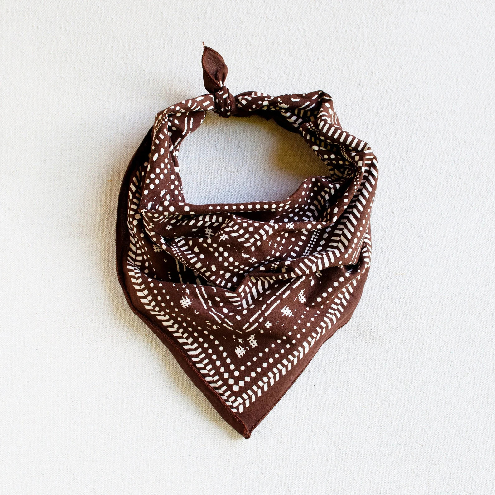 Brown Bandana, Modern Halftone Print, 100 % Cotton and Made in USA, Chef Accessory, Bandanas for ... | Etsy (US)