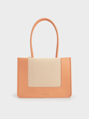 Daylla Canvas Tote Bag
 - Orange | Charles & Keith US