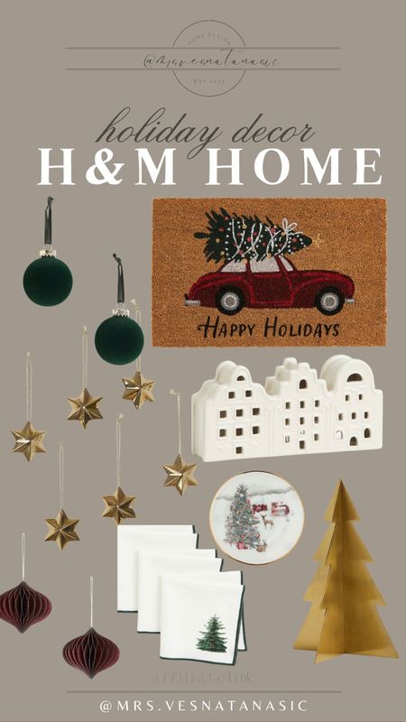 H&M Holiday finds I am loving! Shop them now before they sell out! 

H&M home, H&M, Holiday decor, Christmas decor, Holiday finds, Holidays, Christmas welcome mat, ornaments, 

#LTKHoliday #LTKSeasonal #LTKhome