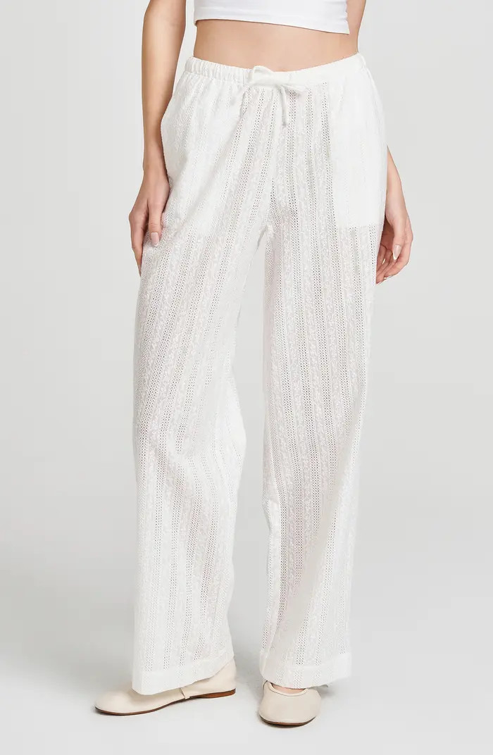 Eve Cotton Eyelet Drawstring Pants | Nordstrom