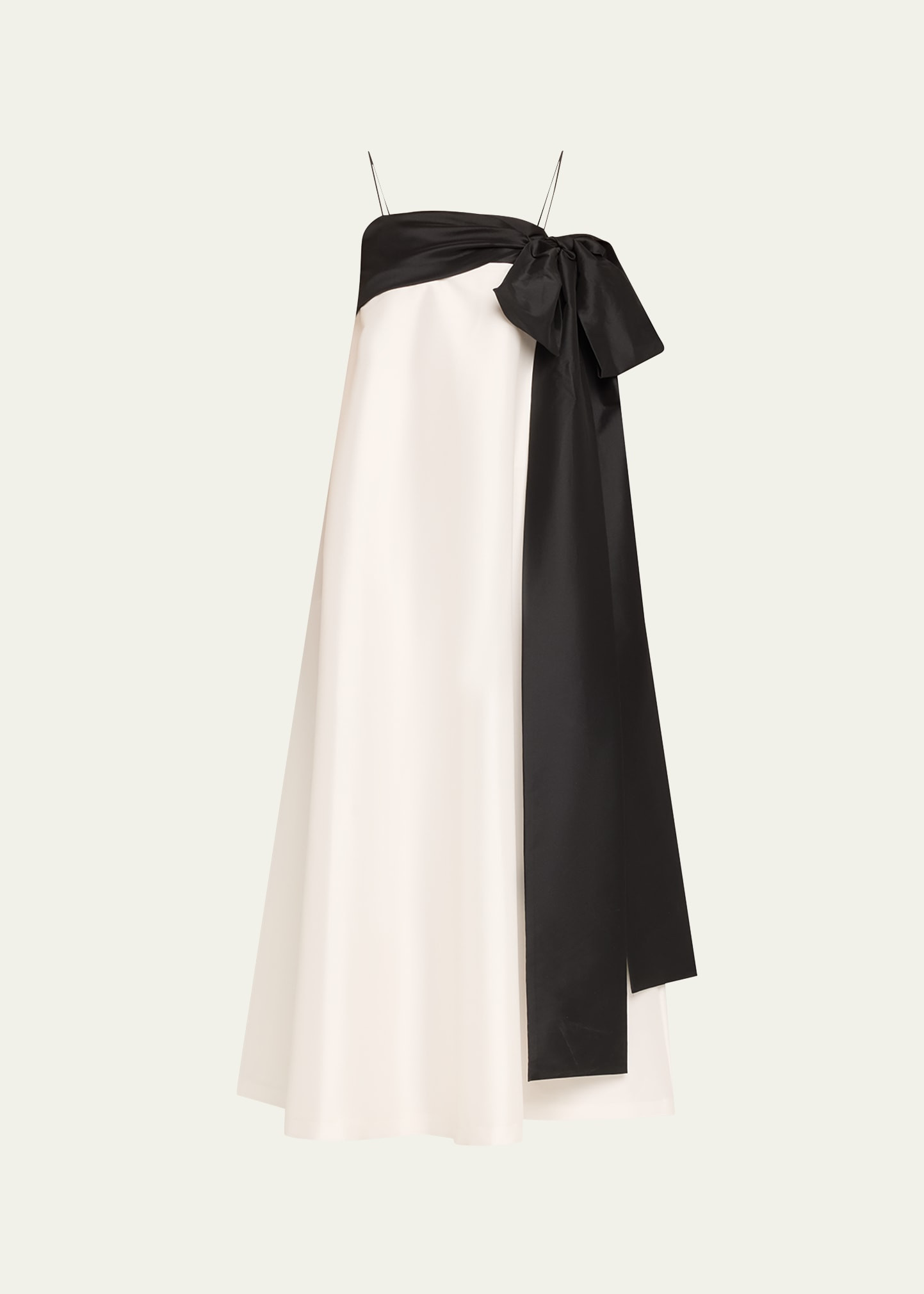 BERNADETTE Colorblock Flowy Long Dress with Bow | Bergdorf Goodman