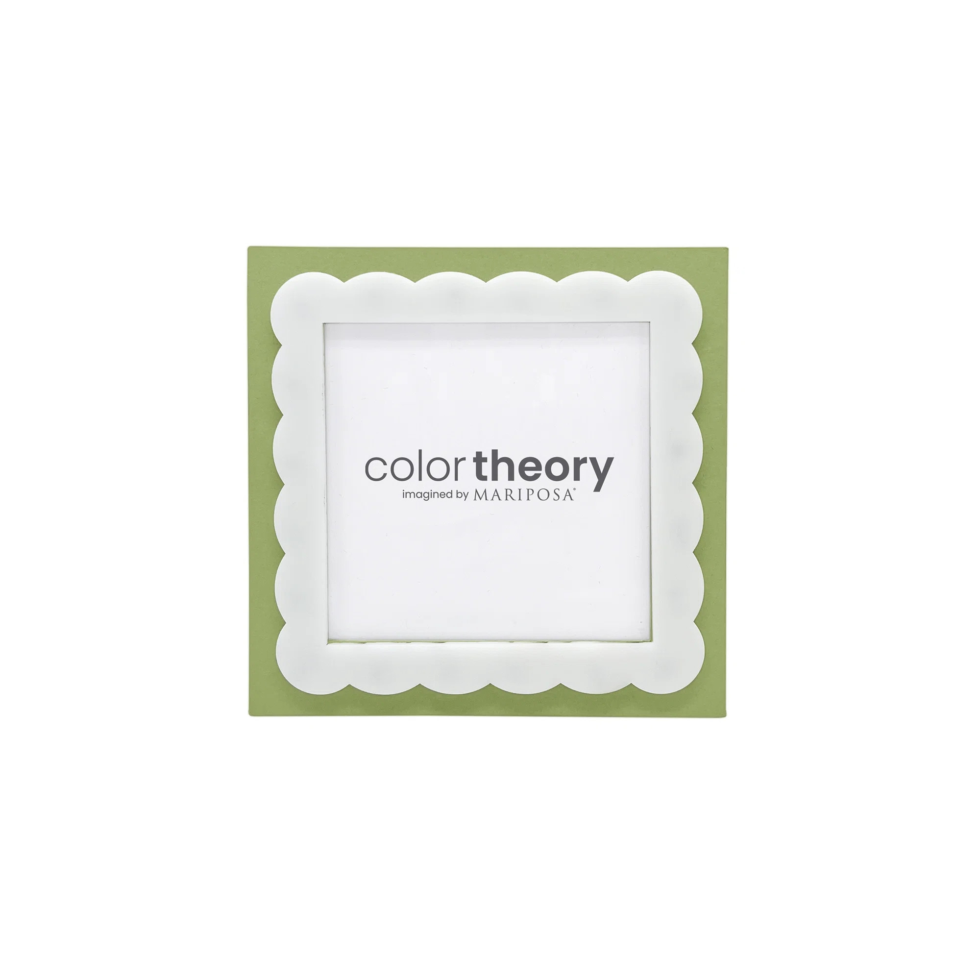 Meadow Green with White Scallop Border 4x4 Frame | Wayfair North America
