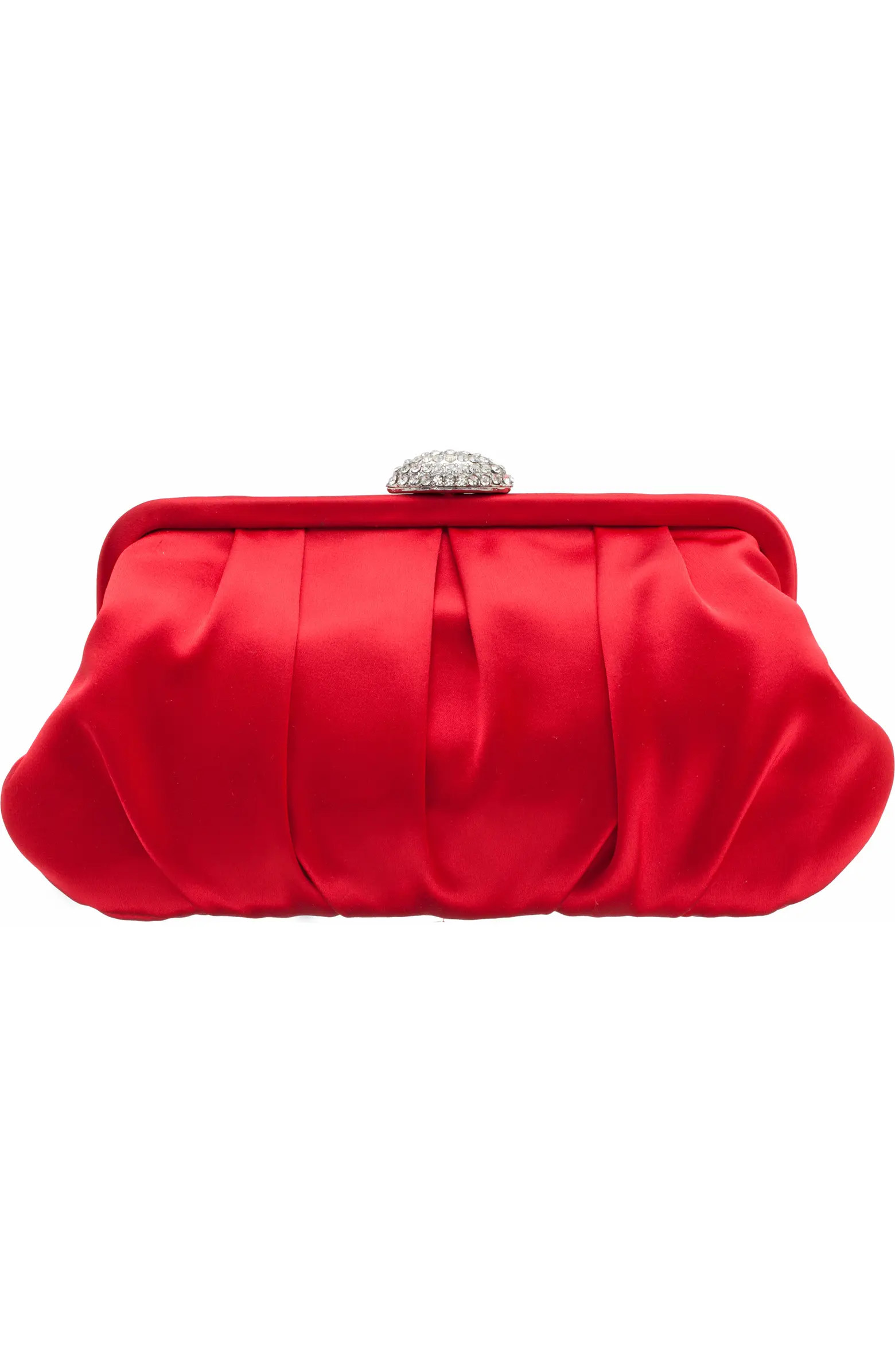 Concord Pleated Satin Frame Clutch | Nordstrom
