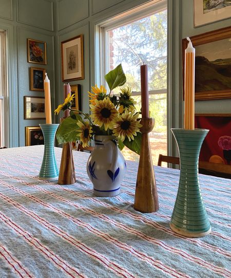 striped linen cotton blend fabric makes the best tablecloth! it’s extra wide and then you can just buy the appropriate yardage to fit your table. comes in a few colors.

#LTKhome #LTKFind