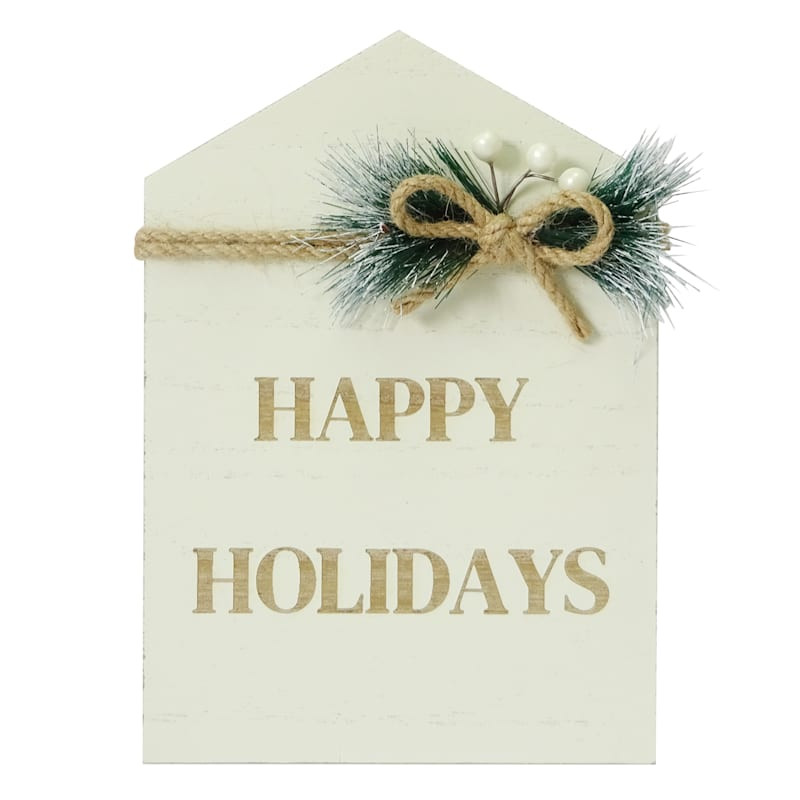 Happy Holidays Wall Sign, 5x7 | At Home