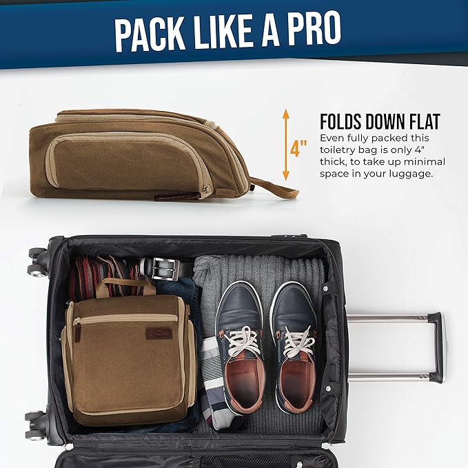 D&D Hanging Travel Toiletry Bag for Men and Women – Large Cosmetics, Makeup and Toiletries Orga... | Amazon (US)