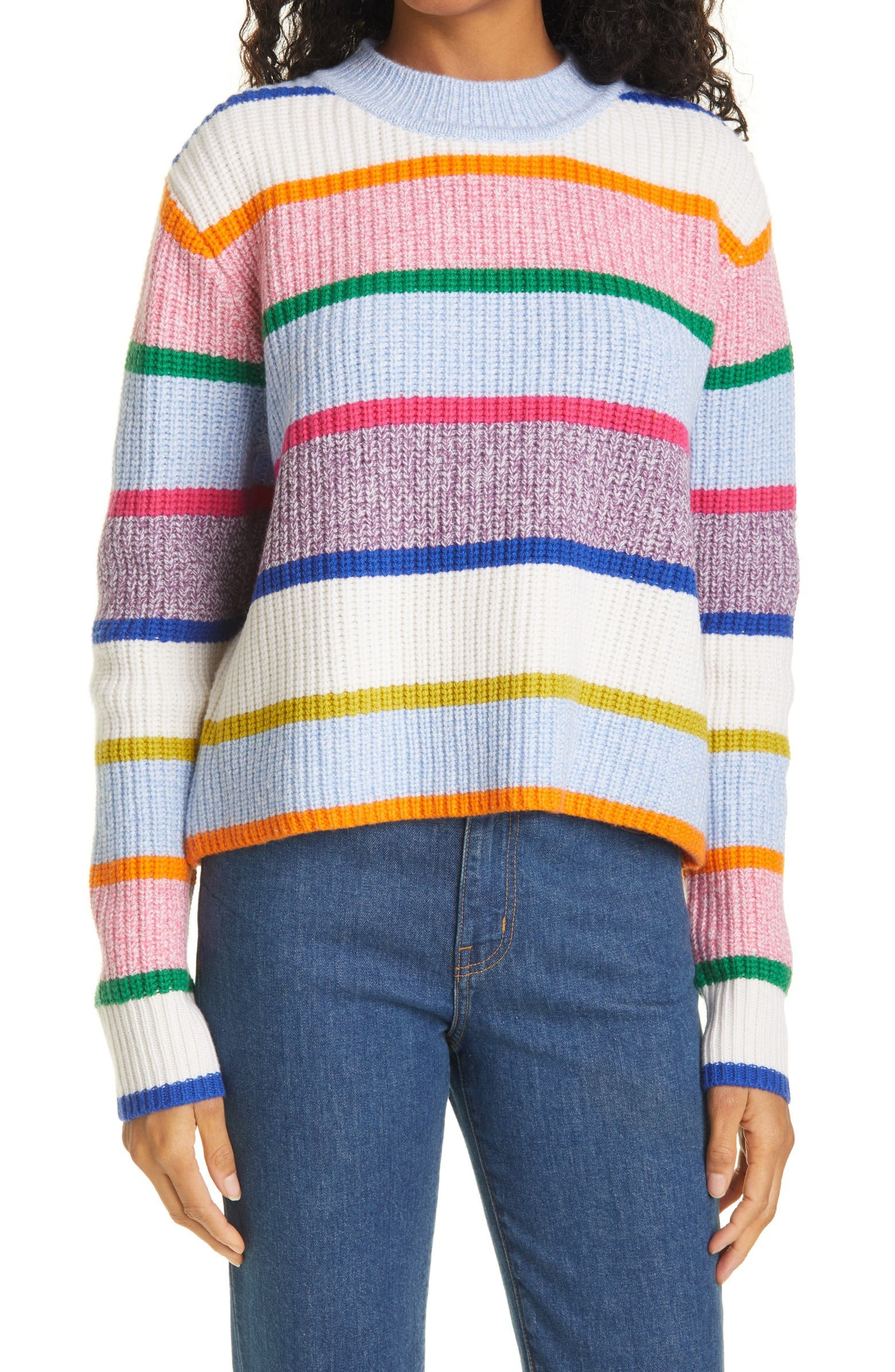 Color on Color Stripe Wool & Cashmere Sweater | Nordstrom
