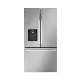 LG 26 cu. ft. Smart Counter-Depth MAX French Door Refrigerator with Dual Ice Makers in PrintProof... | The Home Depot