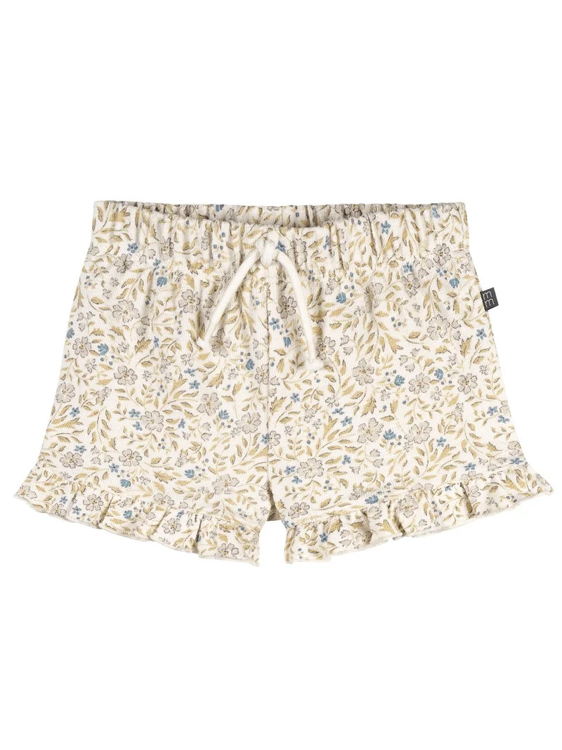 Modern Moments by Gerber Baby and Toddler Girl Organic Shorts with Ruffle Trim, Sizes 0/3 Months ... | Walmart (US)