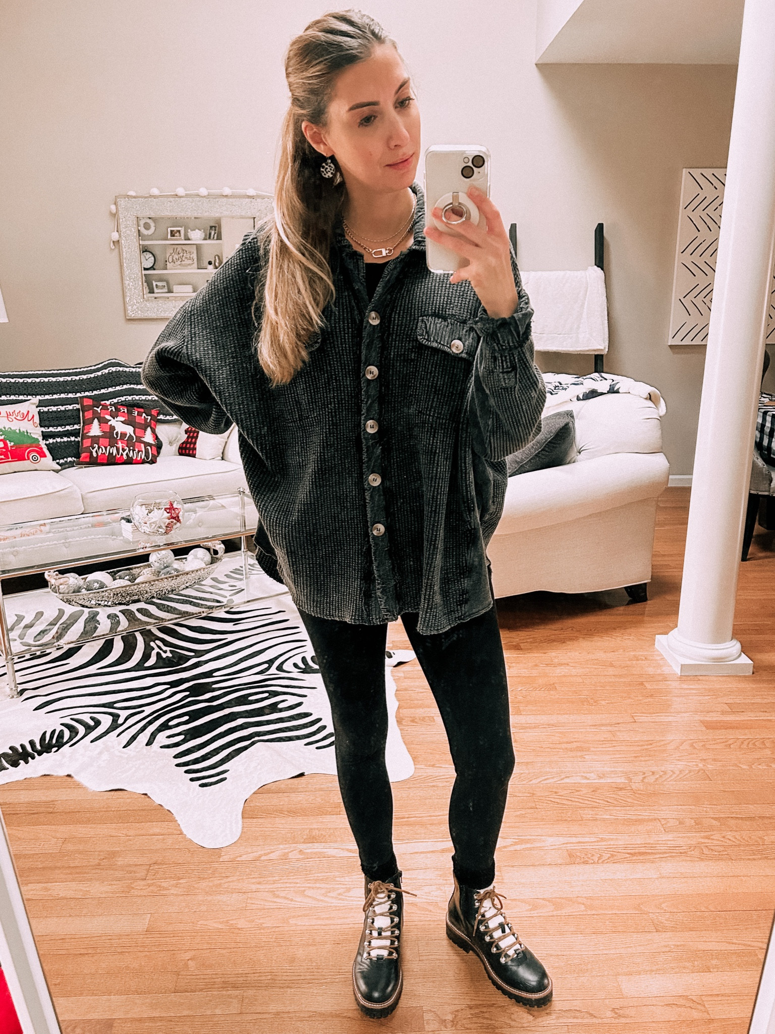 Anyone else doing last minute errands? Between Christmas and the winter storm we are getting, the stores are packed! These boots are from last year but are back and on sale! The shacket is worth it if you can get it on sale, perfectly oversized and comfy! 

#LTKshoecrush #LTKsalealert #LTKFind