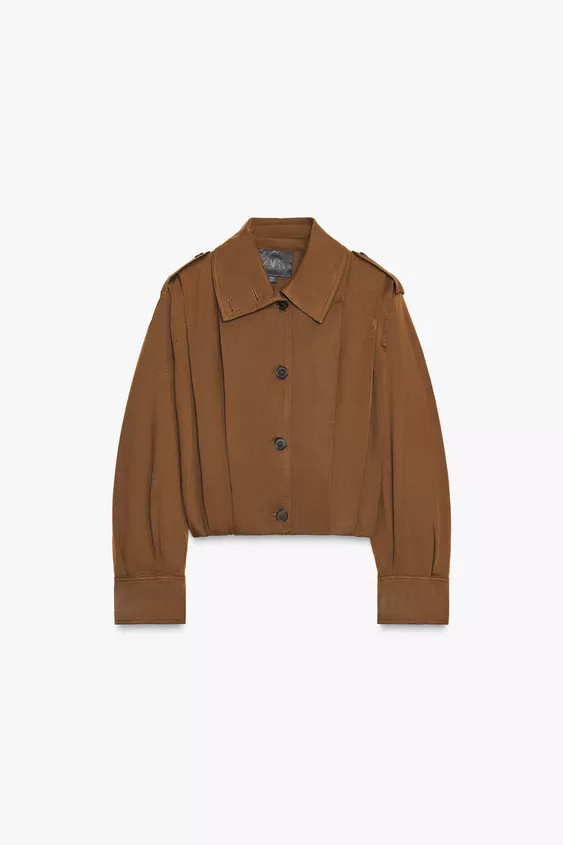 PLEATED JACKET WITH TABS ZW COLLECTION | Zara US