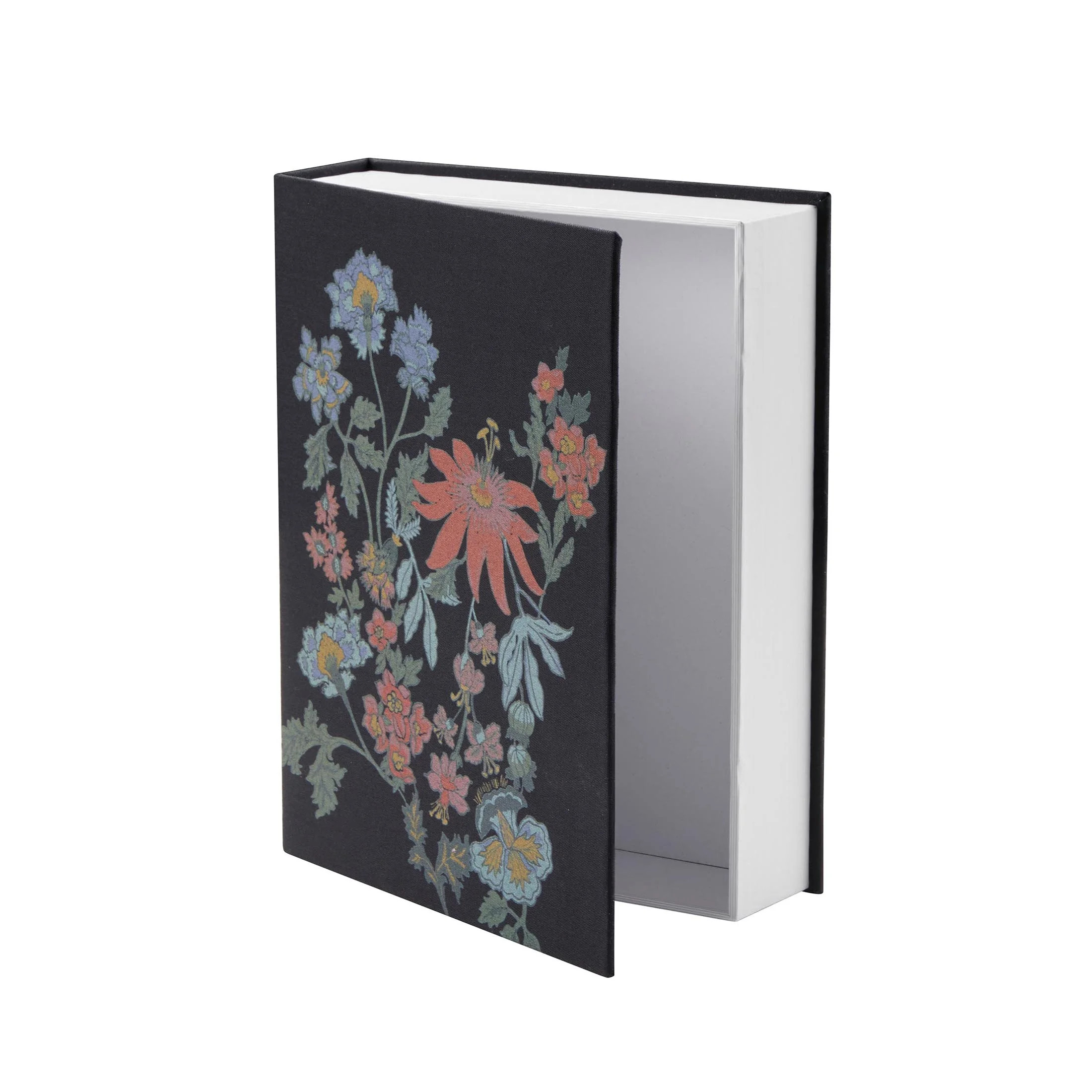 Beautiful Floral Decorative Book Storage Box by Drew Barrymore, 7" x 9", Black | Walmart (US)