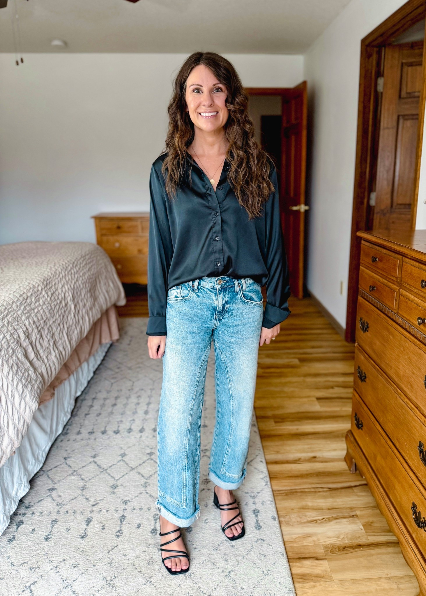 Small in my satin blouse, 24 in my jeans (short—but short isn’t sold anymore, but they can easily be cut off bc they have a raw hem). My heels are older so i linked similar. 


#LTKootd #LTKgrwm #LTKPetite