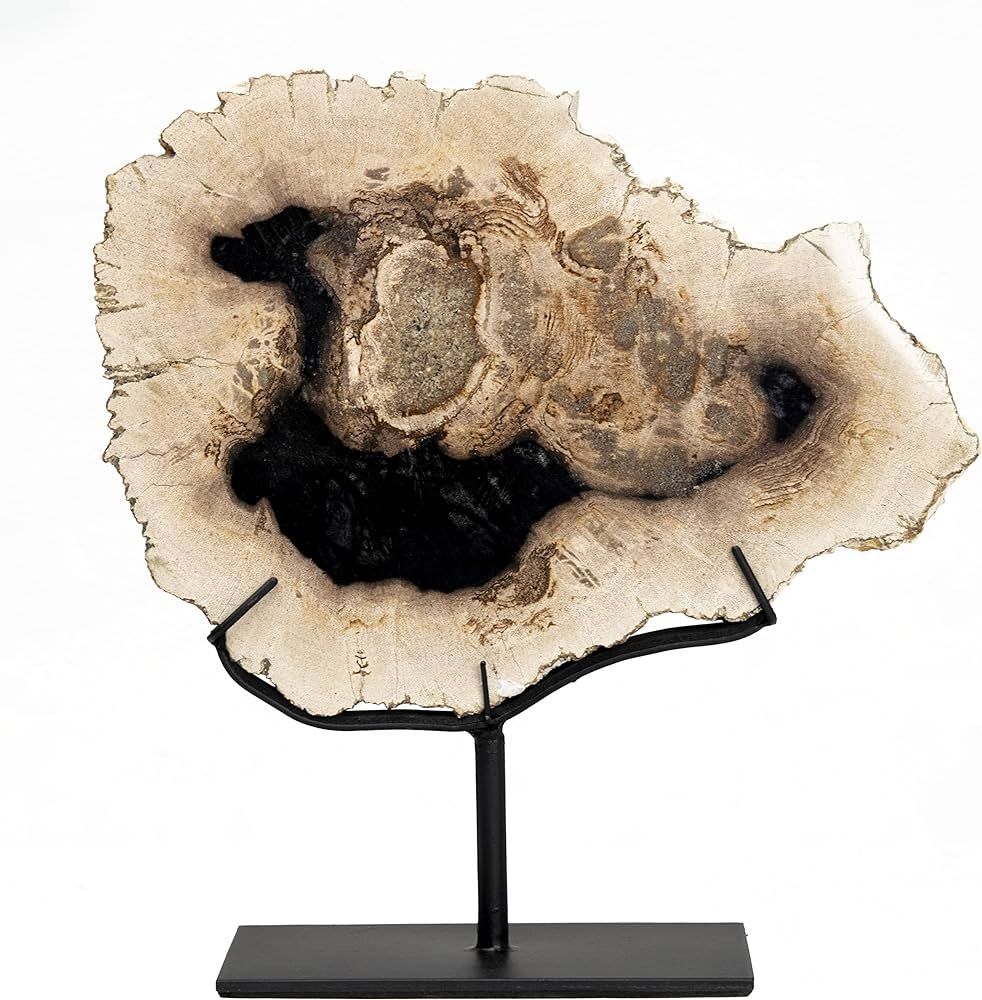 Artissance AM85430000 Approx. 10-12" W Natural Stone Petrified Log Fossil with Stand Statue, Art ... | Amazon (US)