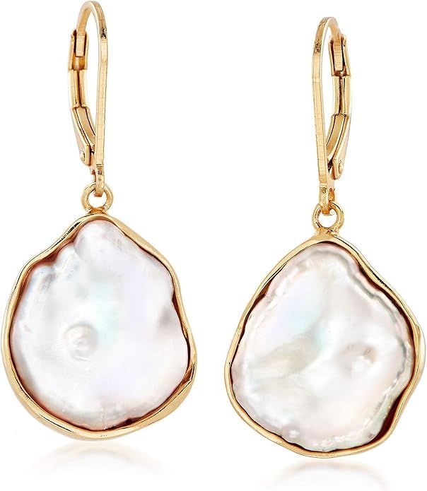 Ross-Simons 15-17mm Cultured Baroque Keshi Pearl Drop Earrings in 18kt Gold Over Sterling | Amazon (US)