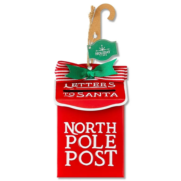 Red and White Letters to Santa Mailbox Christmas Ornament, Joyel Theme, 5.3", by Holiday Time | Walmart (US)