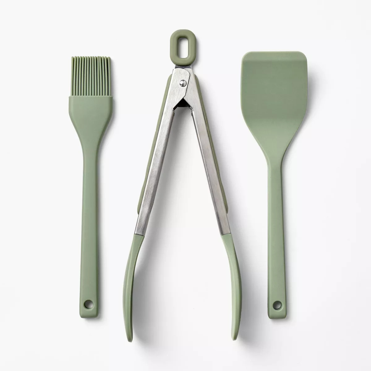 3pc Silicone Mini Turner Basting Brush and Tongs Set - Figmint™ | Target
