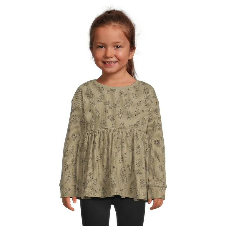 easy-peasy Toddler Girl Long Sleeve Babydoll Top, Sizes 12 Months-5T | Walmart (US)