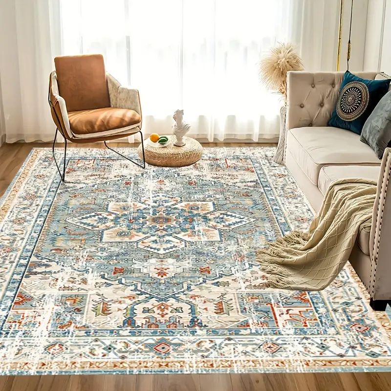 1pc, Vintage Boho Area Rug, European Vintage Bohemian Pattern Soft Washable Area Carpet Living Ro... | Temu Affiliate Program