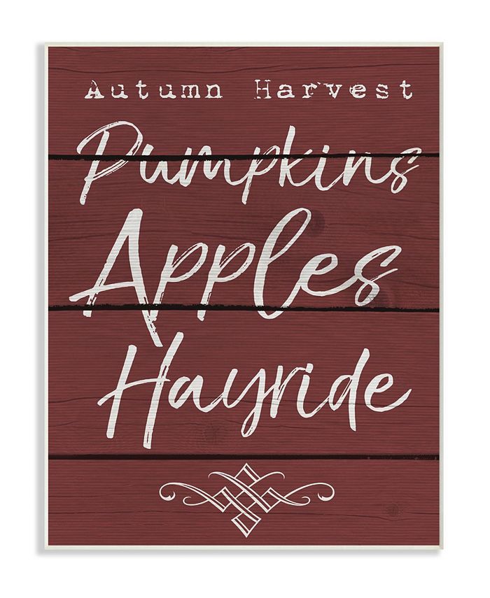 Stupell Industries Autumn Harvest Activities Wall Plaque Art, 10 | Macys (US)